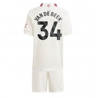 Manchester United Donny van de Beek #34 Tretí Detský futbalový dres 2023-24 Krátky Rukáv (+ trenírky)